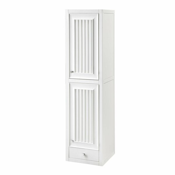 James Martin Vanities Athens 15in Tower Hutch - Right, Glossy White E645-H15R-GW